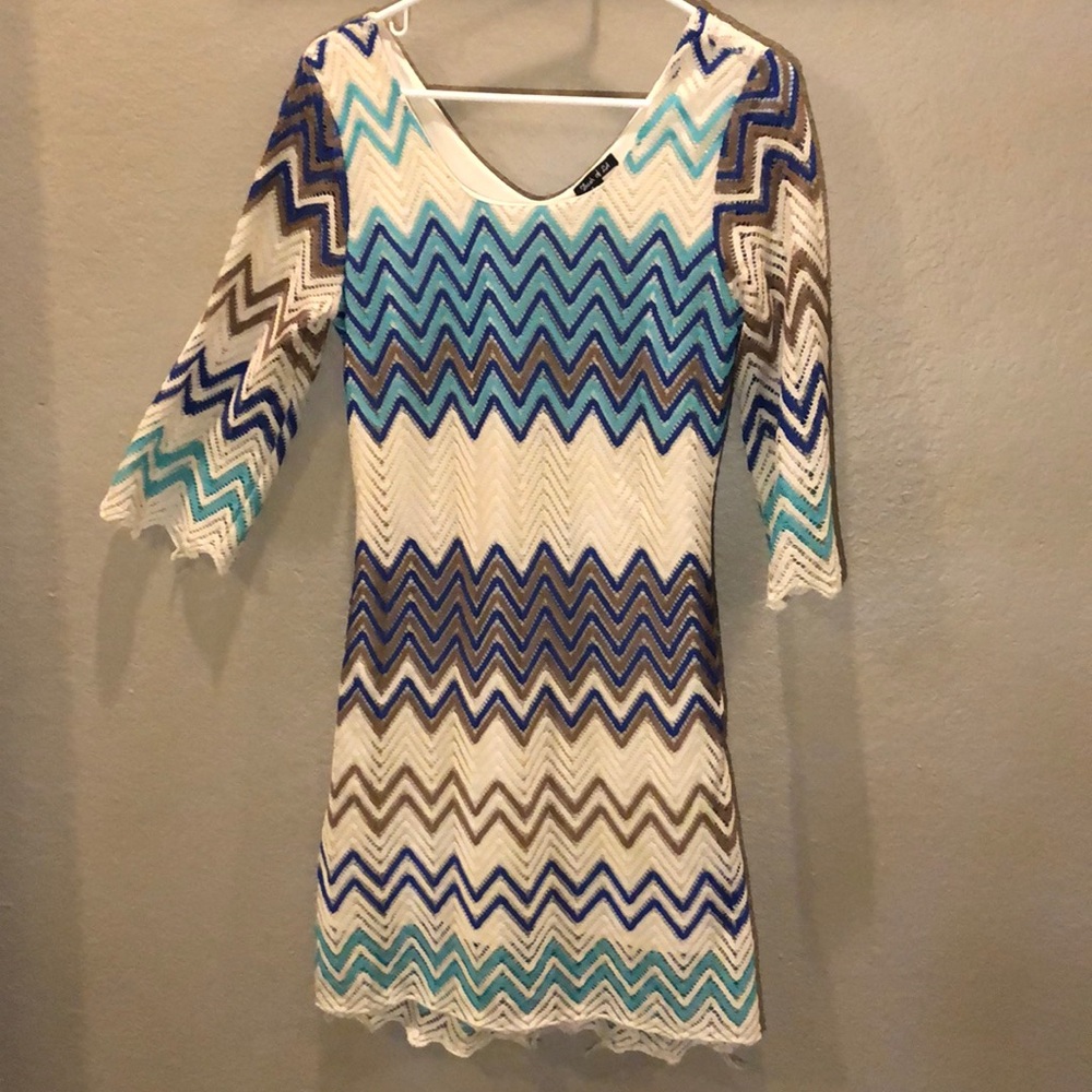 Los Angeles chevron lace dress